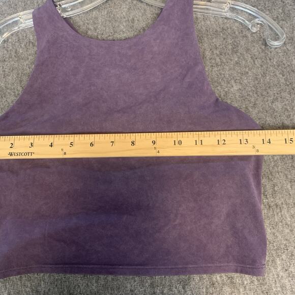 Athleta Shirt Small Conscious Garment Wash Crop Top Mythical Purple S - Picture 6 of 7